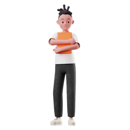 Männliche Figur die ein Buch hält  3D Icon