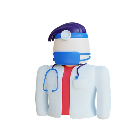 Männlicher Arzt  3D Illustration