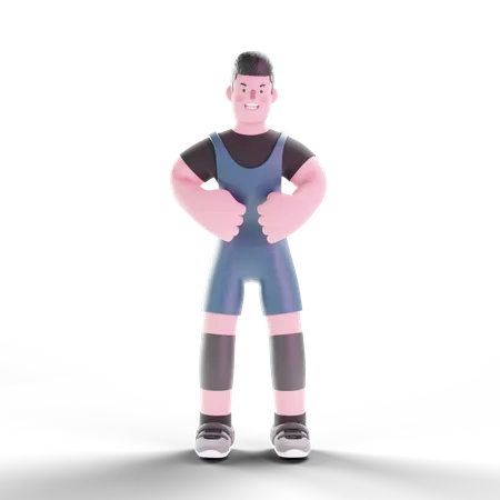 Männlicher Bodybuilder  3D Illustration