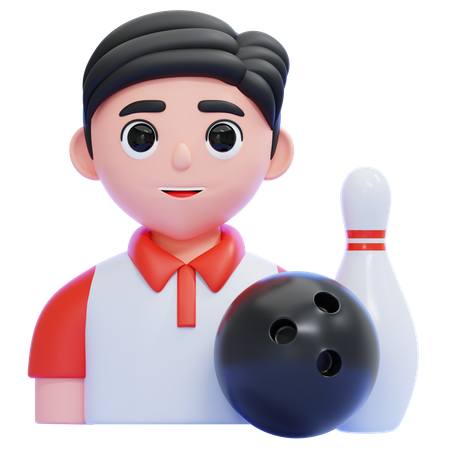 Männlicher Bowler  3D Icon