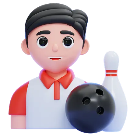 Männlicher Bowler  3D Icon