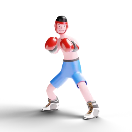 Männlicher Boxer  3D Illustration