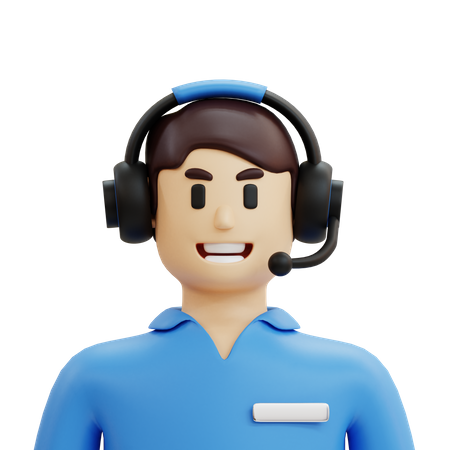 Männlicher Call-Operator  3D Icon