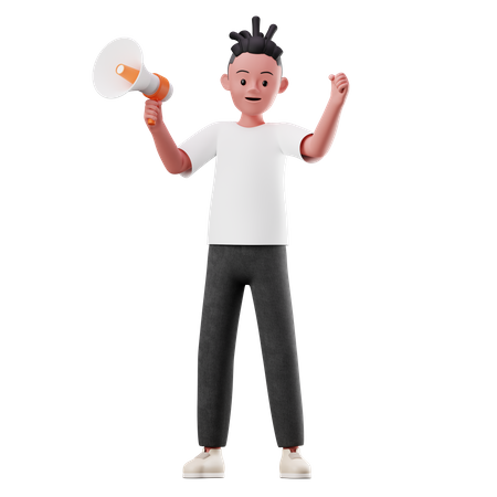 Männlicher Charakter hält Toa  3D Icon