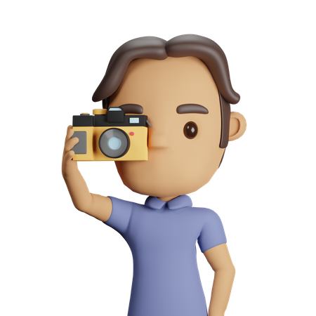 Männlicher Fotograf  3D Icon