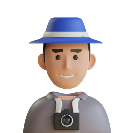 Männlicher Fotograf  3D Icon