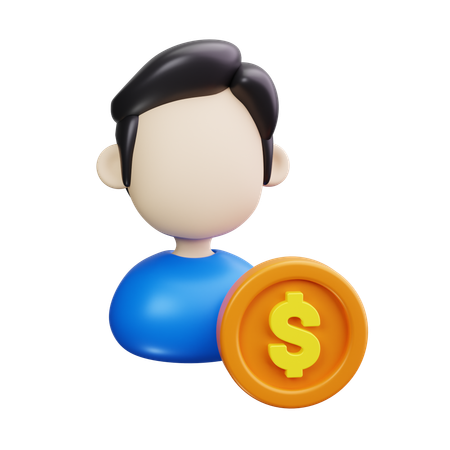 Männlicher Investor  3D Icon