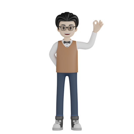 Männlicher lehrer erklärt  3D Icon