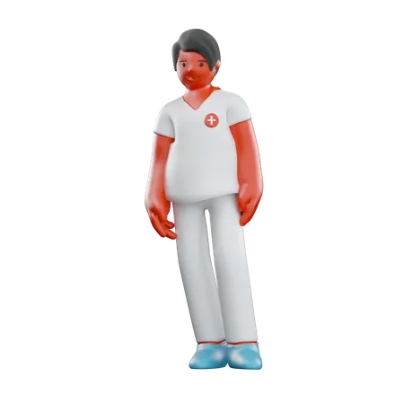 Männlicher Patient  3D Illustration