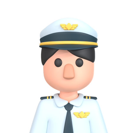 Männlicher Pilot  3D Icon