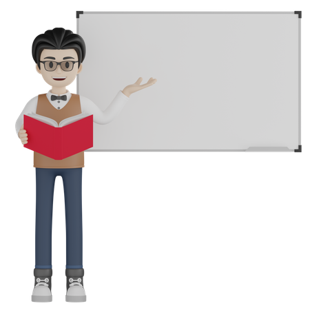 Männlicher Professor unterrichtet  3D Icon