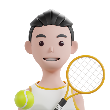 Männlicher Tennisspieler  3D Icon
