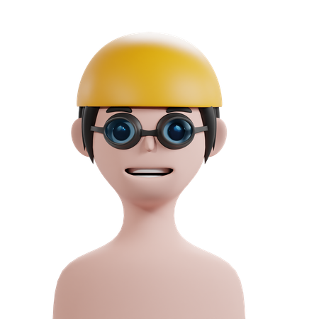 Männliches Schwimmen  3D Icon