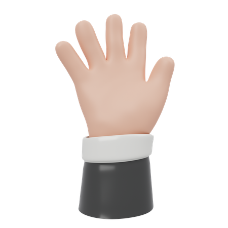 Mano abierta  3D Icon