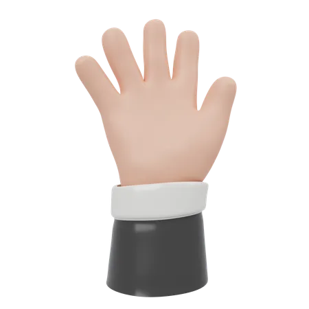 Mano abierta  3D Icon