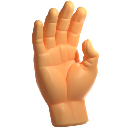 Mano abierta  3D Icon