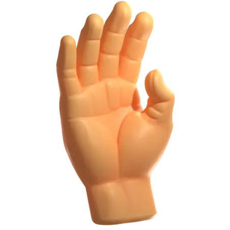 Mano abierta  3D Icon