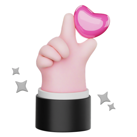 Amor de mano  3D Icon