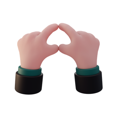 Amor de mano  3D Illustration