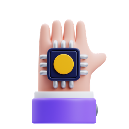 Mano artificial  3D Icon