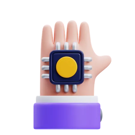 Mano artificial  3D Icon