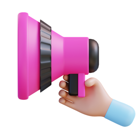 Mano con altavoz  3D Icon