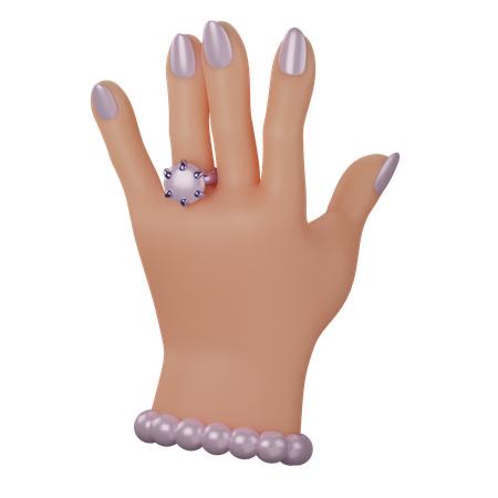 Mano con anillo  3D Icon