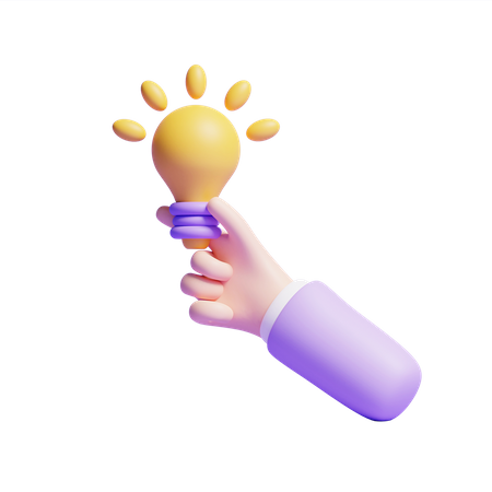 Mano con idea  3D Icon