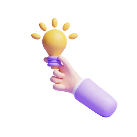 Mano con idea  3D Icon