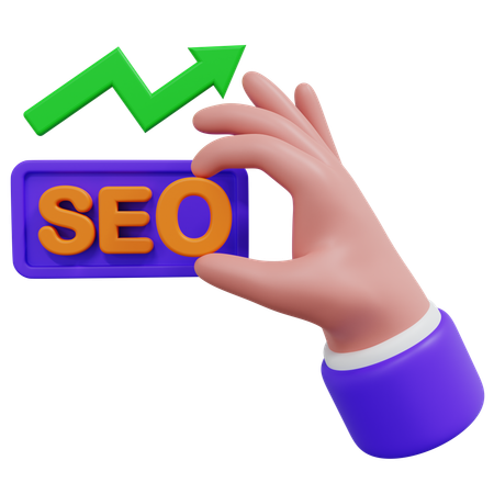 Mano con SEO  3D Icon