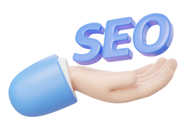 Mano con SEO  3D Icon