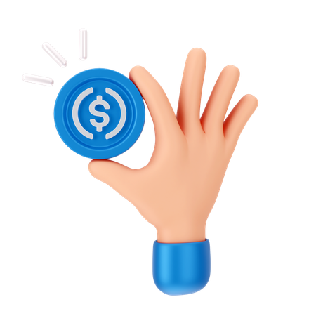 Mano de dólar  3D Icon