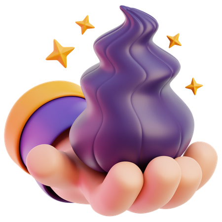 Mano de fuego  3D Icon