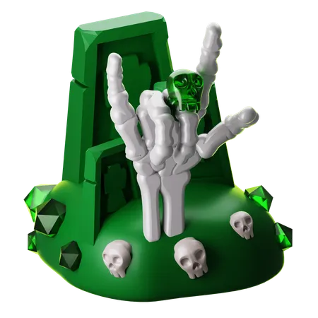 Mano aterradora  3D Icon