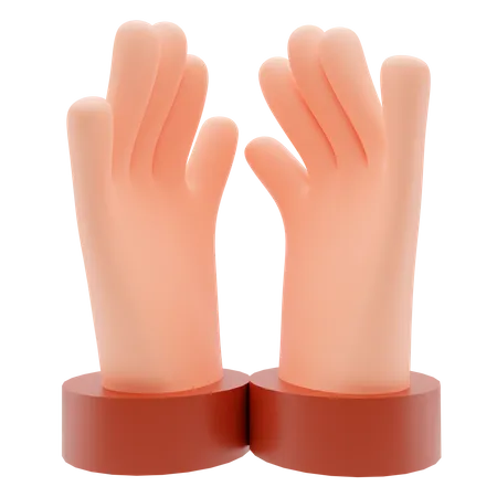 Mano de oración  3D Illustration