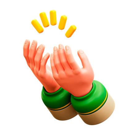 Mano de oración  3D Illustration