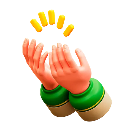 Mano de oración  3D Illustration