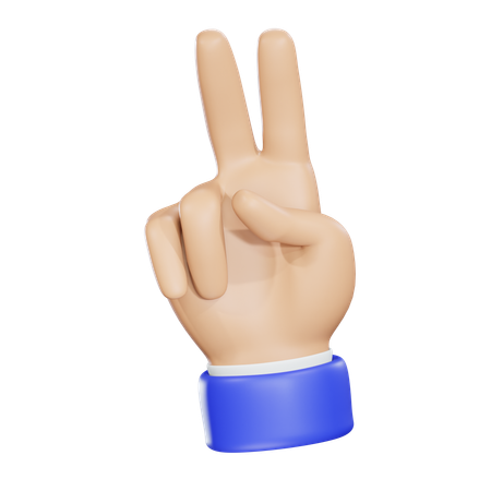 Mano de paz  3D Icon