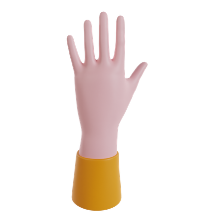 Mano parada  3D Icon