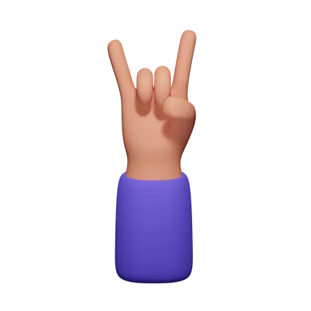 Mano de roca  3D Icon