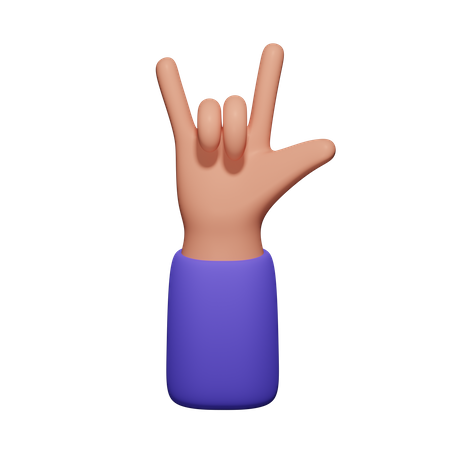 Mano de roca  3D Icon