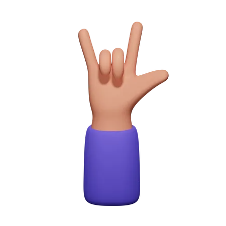 Mano de roca  3D Icon