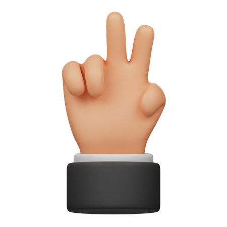 Mano de dos dedos  3D Icon