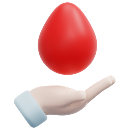 Mano de gota de sangre  3D Icon