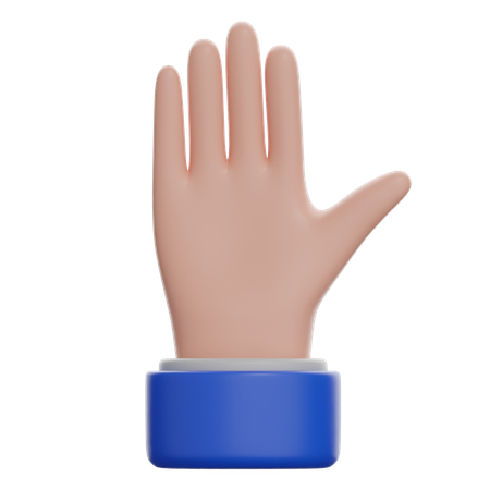 Mano levantada  3D Icon