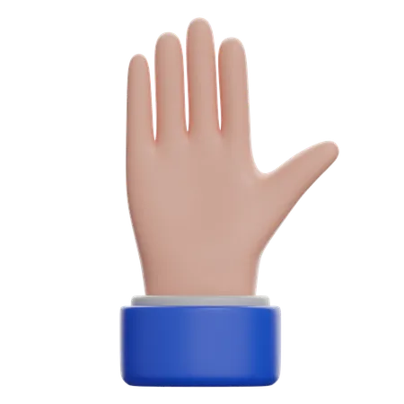 Mano levantada  3D Icon