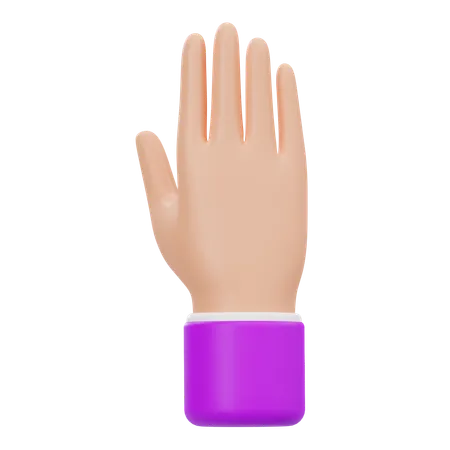 Mano levantada  3D Icon