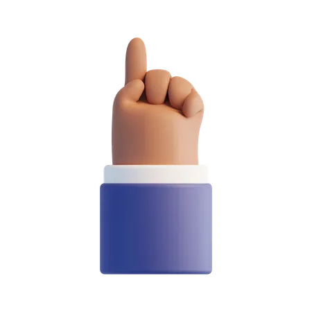 Mano número uno  3D Icon