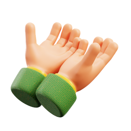 Mano orando  3D Icon