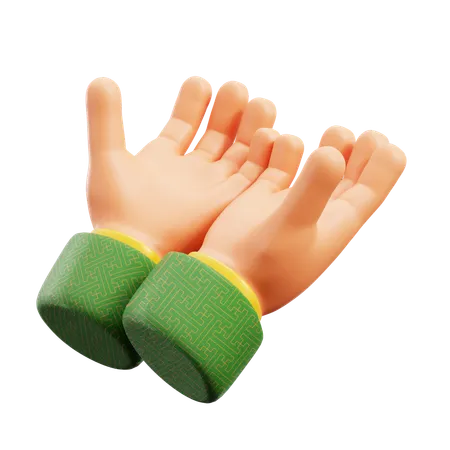 Mano orando  3D Icon